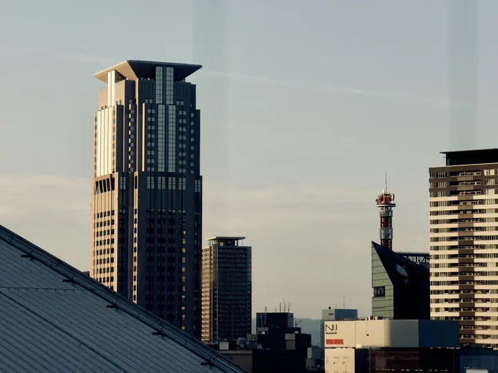 Skyscrapers at dusk