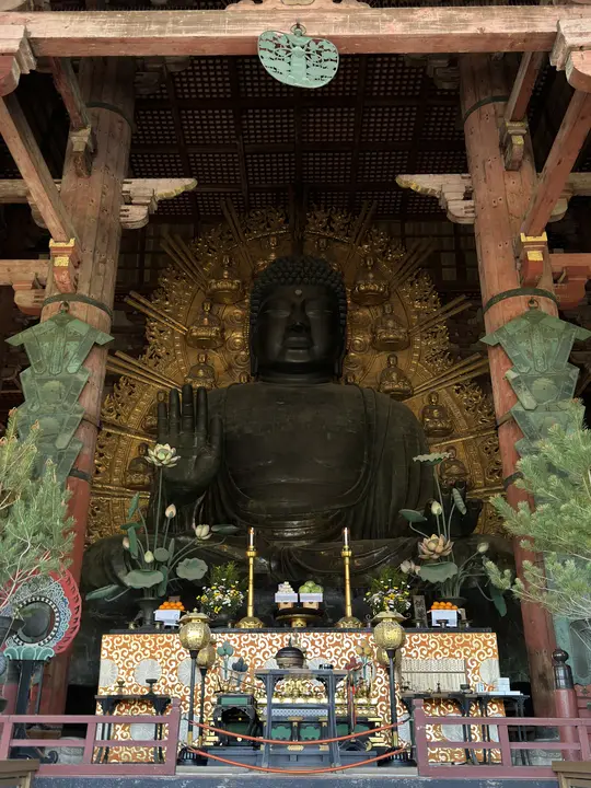 Great Buddha inside a temple hall