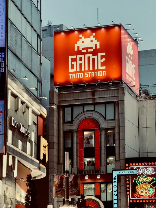 Taito Station game centre sign