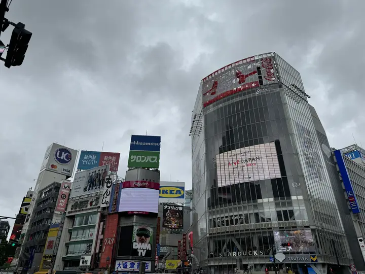 Billboards around a busy junction