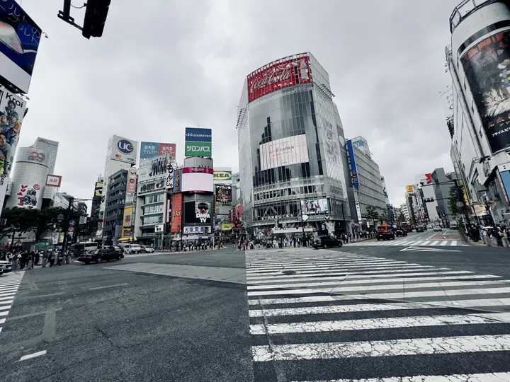 A wide crossing in Tokyo