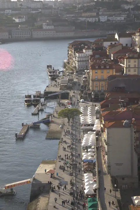 The riverside from above