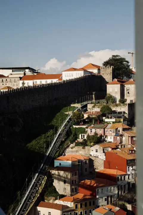 Funicular track down to the river
