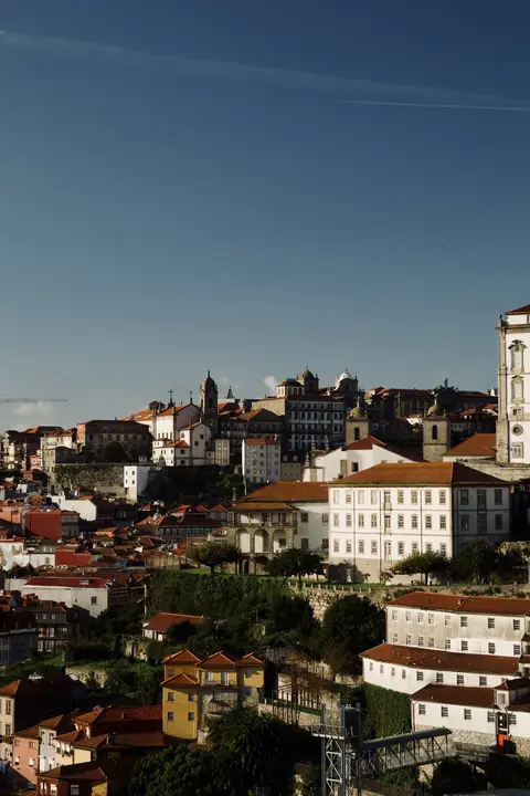 Rooftops of Porto in the evening