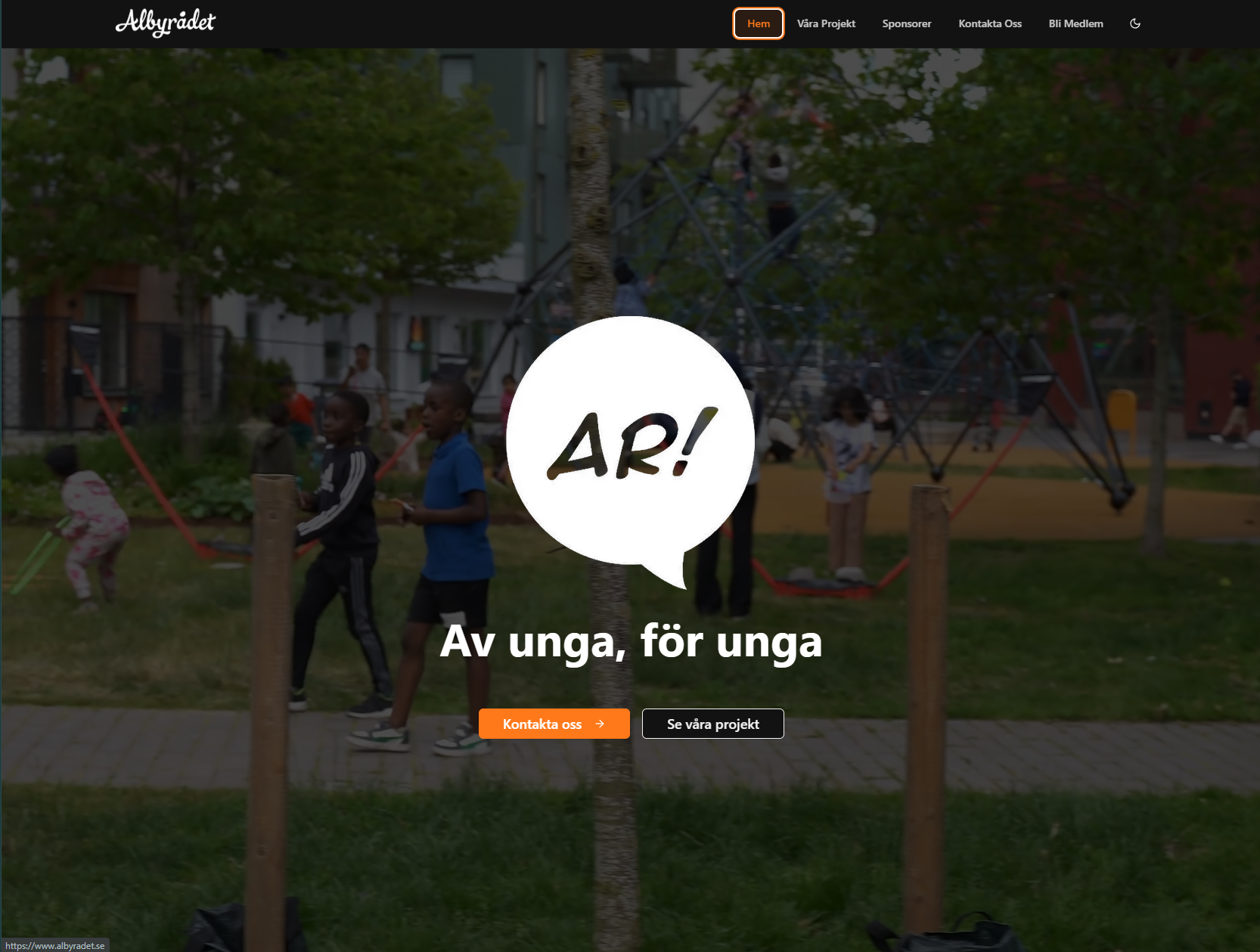 Albyrådet youth organization platform homepage