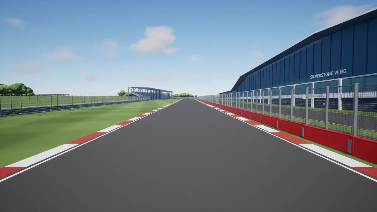 Hamilton Straight at Silverstone from track level